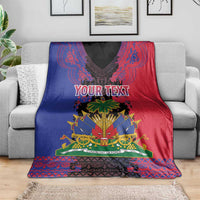 Personalised Haitian Heritage Month Blanket Citadelle Laferriere Dashiki Pattern