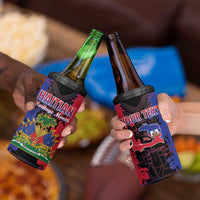 Personalised Haitian Heritage Month 4 in 1 Can Cooler Tumbler Citadelle Laferriere Dashiki Pattern