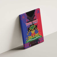 Personalised Haitian Heritage Month Canvas Wall Art Citadelle Laferriere Dashiki Pattern