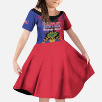 Personalised Haitian Heritage Month Family Matching Mermaid Dress and Hawaiian Shirt Citadelle Laferriere Dashiki Pattern
