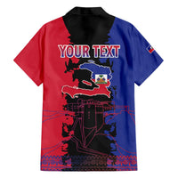 Personalised Haitian Heritage Month Family Matching Off The Shoulder Long Sleeve Dress and Hawaiian Shirt Citadelle Laferriere Dashiki Pattern