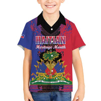 Personalised Haitian Heritage Month Family Matching Short Sleeve Bodycon Dress and Hawaiian Shirt Citadelle Laferriere Dashiki Pattern