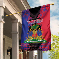Personalised Haitian Heritage Month Garden Flag Citadelle Laferriere Dashiki Pattern