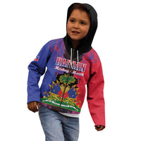 Personalised Haitian Heritage Month Kid Hoodie Citadelle Laferriere Dashiki Pattern