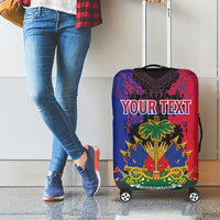 Personalised Haitian Heritage Month Luggage Cover Citadelle Laferriere Dashiki Pattern