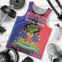 Personalised Haitian Heritage Month Men Tank Top Citadelle Laferriere Dashiki Pattern