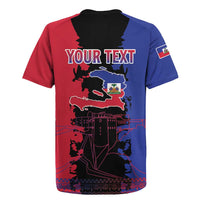 Personalised Haitian Heritage Month Rugby Jersey Citadelle Laferriere Dashiki Pattern