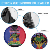 Personalised Haitian Heritage Month Spare Tire Cover Citadelle Laferriere Dashiki Pattern