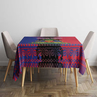 Personalised Haitian Heritage Month Tablecloth Citadelle Laferriere Dashiki Pattern