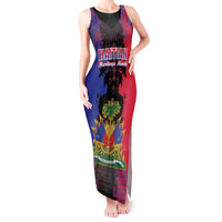 Personalised Haitian Heritage Month Tank Maxi Dress Citadelle Laferriere Dashiki Pattern