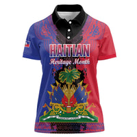 Personalised Haitian Heritage Month Women Polo Shirt Citadelle Laferriere Dashiki Pattern