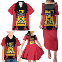 Personalised Empire dHayiti 1804–1806 Family Matching Puletasi and Hawaiian Shirt Coat Of Arms Flag Style