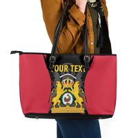 Personalised Empire dHayiti 1804–1806 Leather Tote Bag Coat Of Arms Flag Style