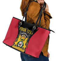 Personalised Empire dHayiti 1804–1806 Leather Tote Bag Coat Of Arms Flag Style