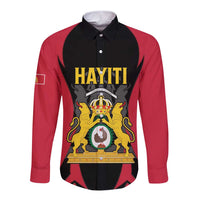 Personalised Empire dHayiti 1804–1806 Long Sleeve Button Shirt Coat Of Arms Flag Style
