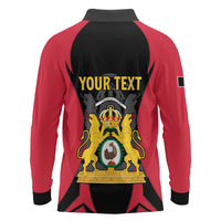 Personalised Empire dHayiti 1804–1806 Long Sleeve Polo Shirt Coat Of Arms Flag Style