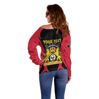 Personalised Empire dHayiti 1804–1806 Off Shoulder Sweater Coat Of Arms Flag Style