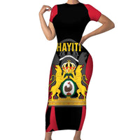 Personalised Empire dHayiti 1804–1806 Short Sleeve Bodycon Dress Coat Of Arms Flag Style