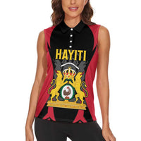 Personalised Empire dHayiti 1804–1806 Women Sleeveless Polo Shirt Coat Of Arms Flag Style