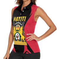 Personalised Empire dHayiti 1804–1806 Women Sleeveless Polo Shirt Coat Of Arms Flag Style