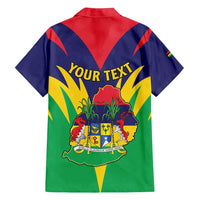 Personalised Mauritius Family Matching Off Shoulder Maxi Dress and Hawaiian Shirt Stella Clavisque Maris Indici