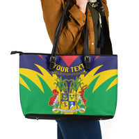 Personalised Mauritius Leather Tote Bag Stella Clavisque Maris Indici
