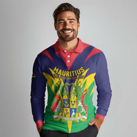 Personalised Mauritius Long Sleeve Polo Shirt Stella Clavisque Maris Indici