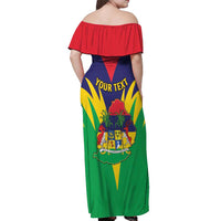 Personalised Mauritius Off Shoulder Maxi Dress Stella Clavisque Maris Indici