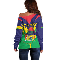 Personalised Mauritius Off Shoulder Sweater Stella Clavisque Maris Indici