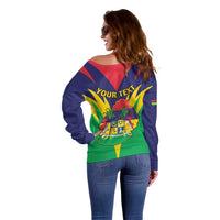 Personalised Mauritius Off Shoulder Sweater Stella Clavisque Maris Indici