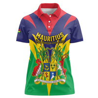Personalised Mauritius Women Polo Shirt Stella Clavisque Maris Indici