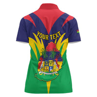 Personalised Mauritius Women Polo Shirt Stella Clavisque Maris Indici