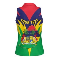 Personalised Mauritius Women Sleeveless Polo Shirt Stella Clavisque Maris Indici