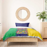 Personalised Mauritius Bedding Set Coat Of Arms Mix Paisley Pattern