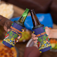 Personalised Mauritius 4 in 1 Can Cooler Tumbler Coat Of Arms Mix Paisley Pattern