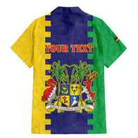 Personalised Mauritius Family Matching Mermaid Dress and Hawaiian Shirt Coat Of Arms Mix Paisley Pattern