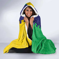 Personalised Mauritius Hooded Blanket Coat Of Arms Mix Paisley Pattern
