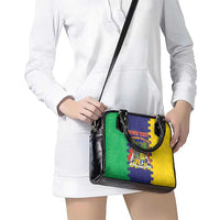 Personalised Mauritius Shoulder Handbag Coat Of Arms Mix Paisley Pattern