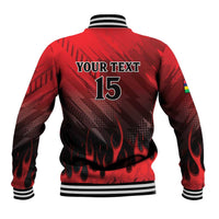 Personalised Mauritius Football Baseball Jacket Allez Les Dodos Grunge Style