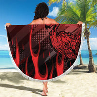 Personalised Mauritius Football Beach Blanket Allez Les Dodos Grunge Style