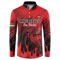 Personalised Mauritius Football Button Sweatshirt Allez Les Dodos Grunge Style