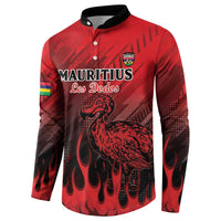 Personalised Mauritius Football Button Sweatshirt Allez Les Dodos Grunge Style