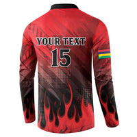 Personalised Mauritius Football Button Sweatshirt Allez Les Dodos Grunge Style