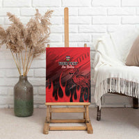 Personalised Mauritius Football Canvas Wall Art Allez Les Dodos Grunge Style