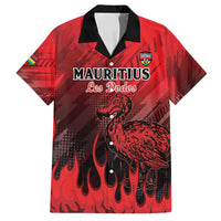 Personalised Mauritius Football Family Matching Off Shoulder Short Dress and Hawaiian Shirt Allez Les Dodos Grunge Style