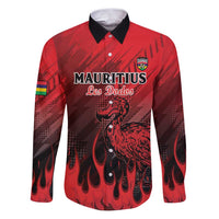 Personalised Mauritius Football Family Matching Puletasi and Hawaiian Shirt Allez Les Dodos Grunge Style