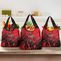 Personalised Mauritius Football Grocery Bag Allez Les Dodos Grunge Style