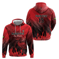 Personalised Mauritius Football Hoodie Allez Les Dodos Grunge Style