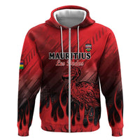 Personalised Mauritius Football Hoodie Allez Les Dodos Grunge Style