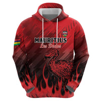 Personalised Mauritius Football Hoodie Allez Les Dodos Grunge Style
